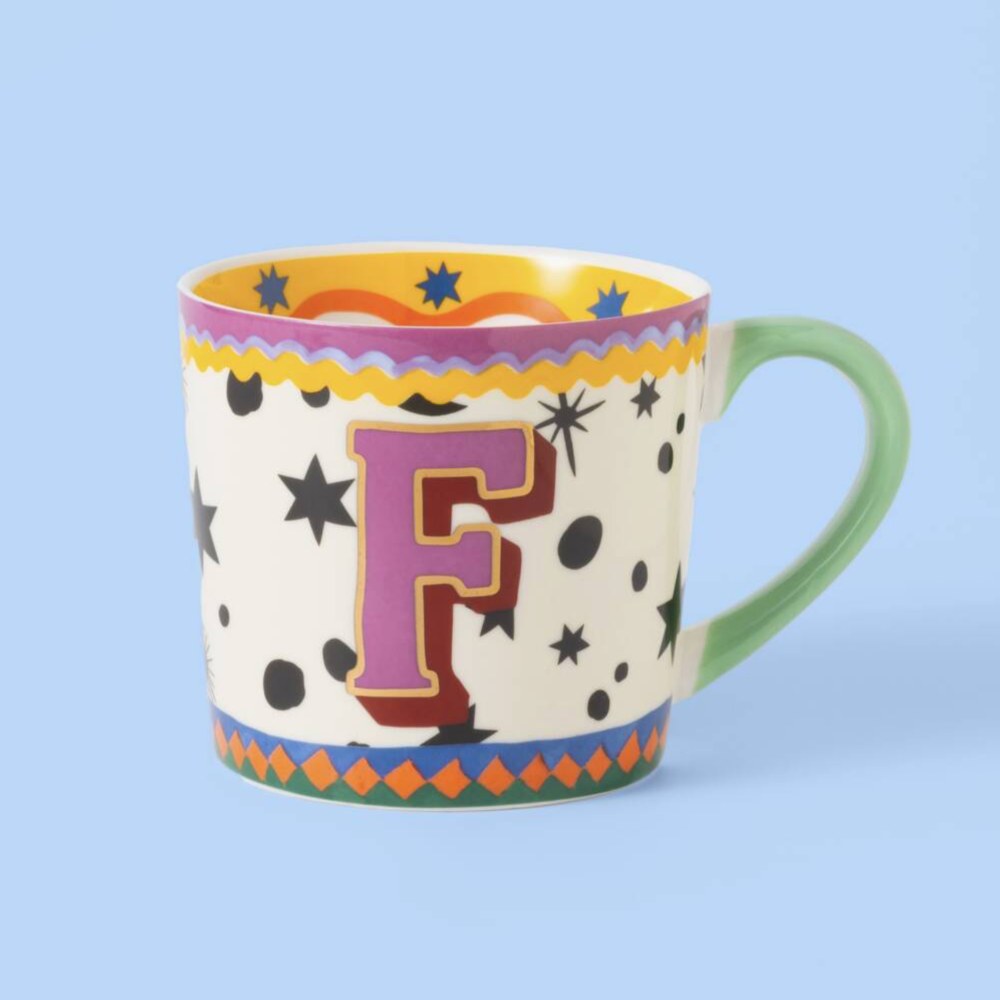 Bright Bold Groovy Letter Mug