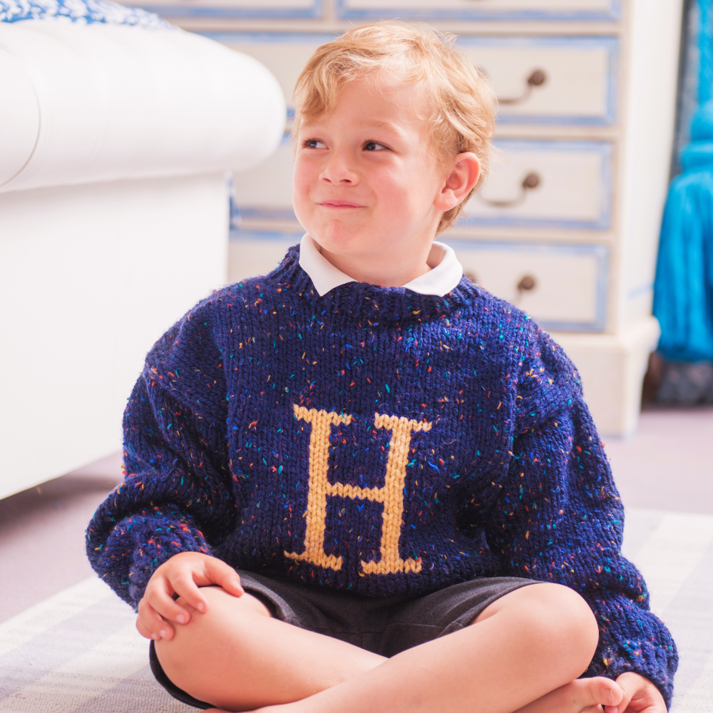Hand Knitted Personalised Letter Jumper