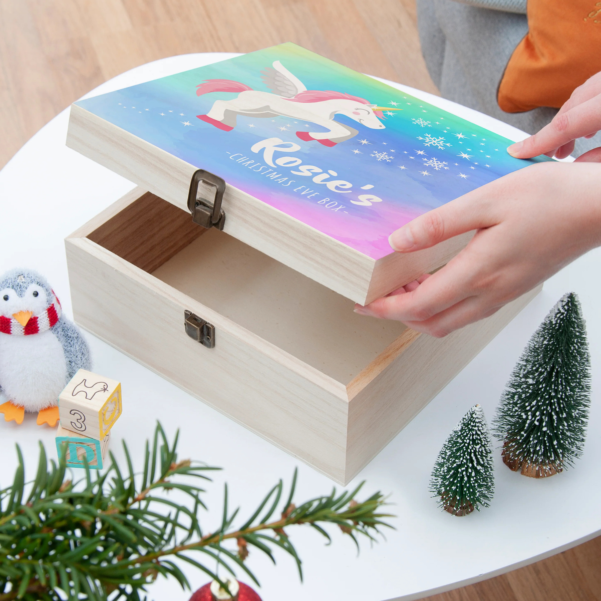 Personalised Baby Unicorn Christmas Eve Box