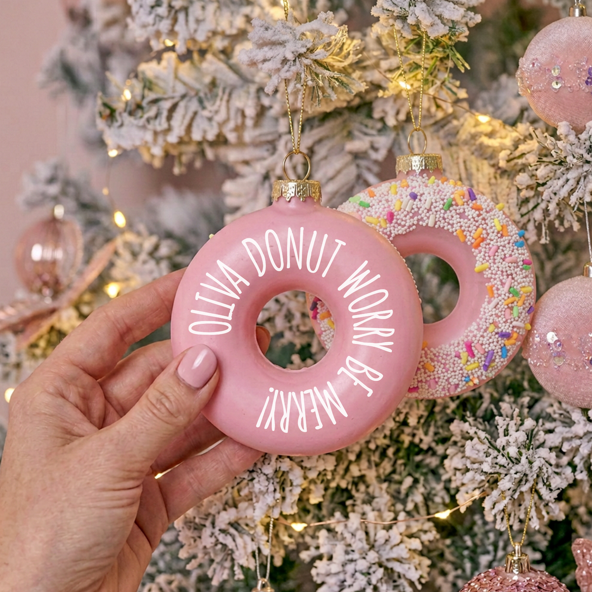 Novelty Iced Donut Christmas Bauble