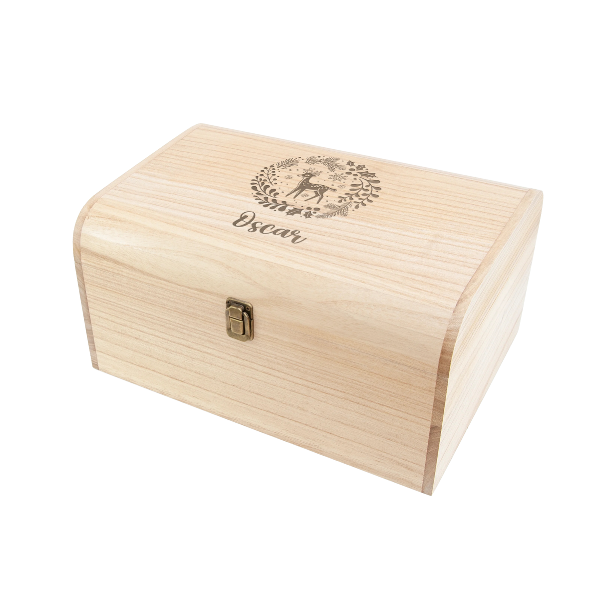 Personalised Christmas Woodland Keepsake Chest