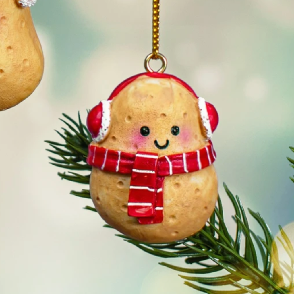 Set of 3 Happy Potato Christmas Bauble