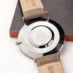 Personalised Men's Elie Beaumont Ash Leather Watch
