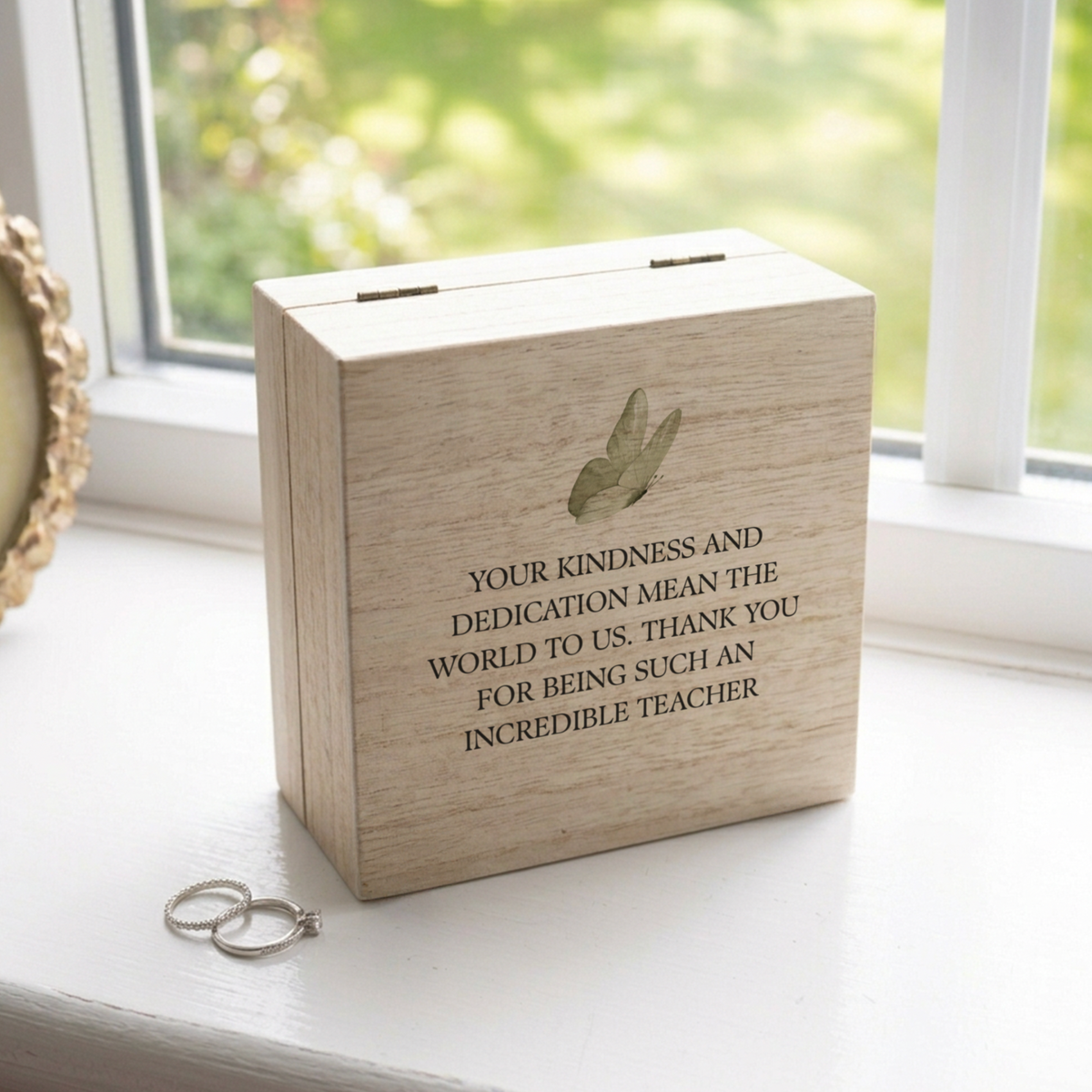 Personalised Teacher Gift Wooden Keepsake Box