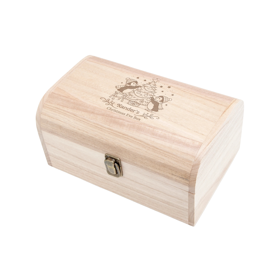 Personalised Festive Penguins Christmas Eve Box