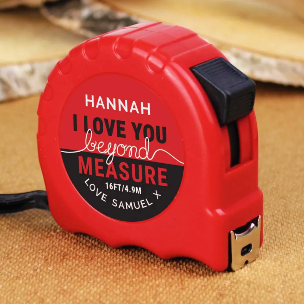 Personalised 'I Love You Beyond Measure' Tape Measure