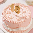 Gold Number Birthday Cake Candle