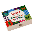 Personalised Festive Patchwork Christmas Eve Box