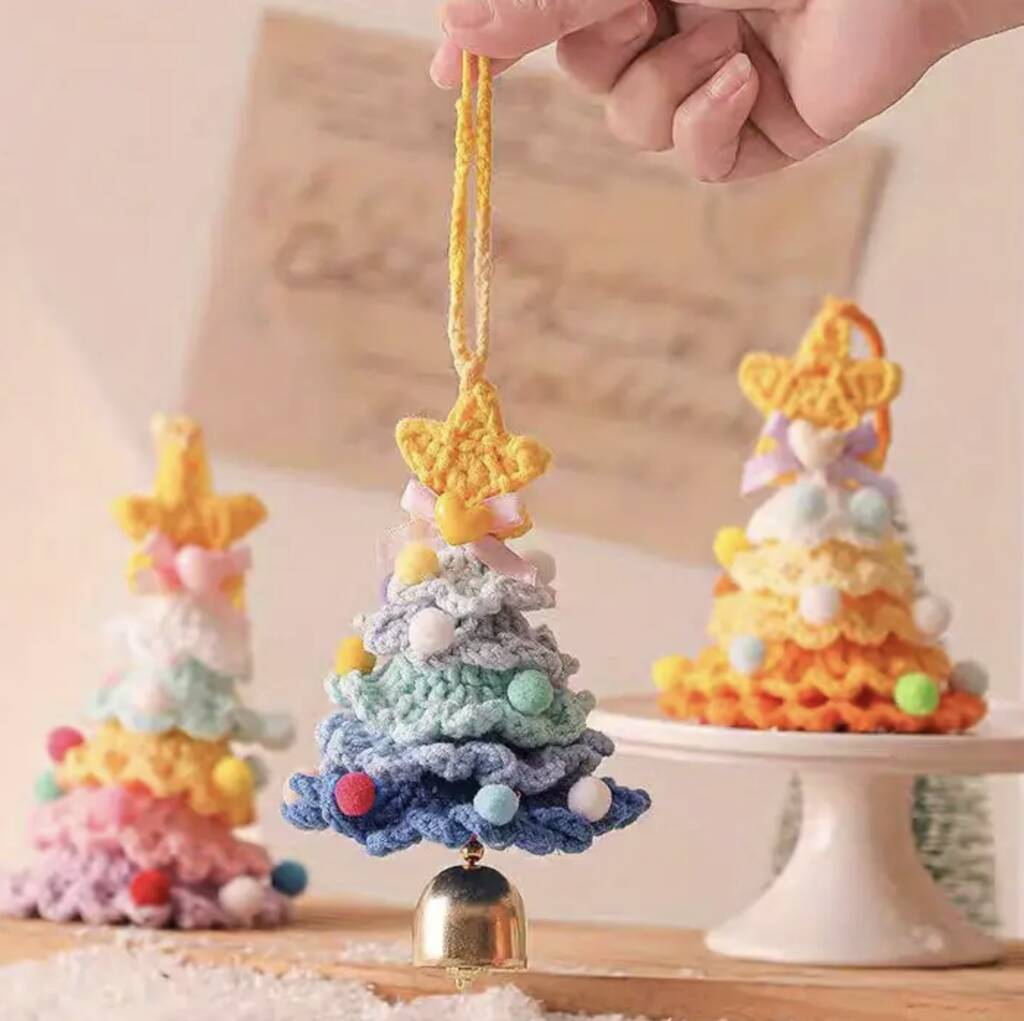 Handcrafted Crocheted Christmas Trees