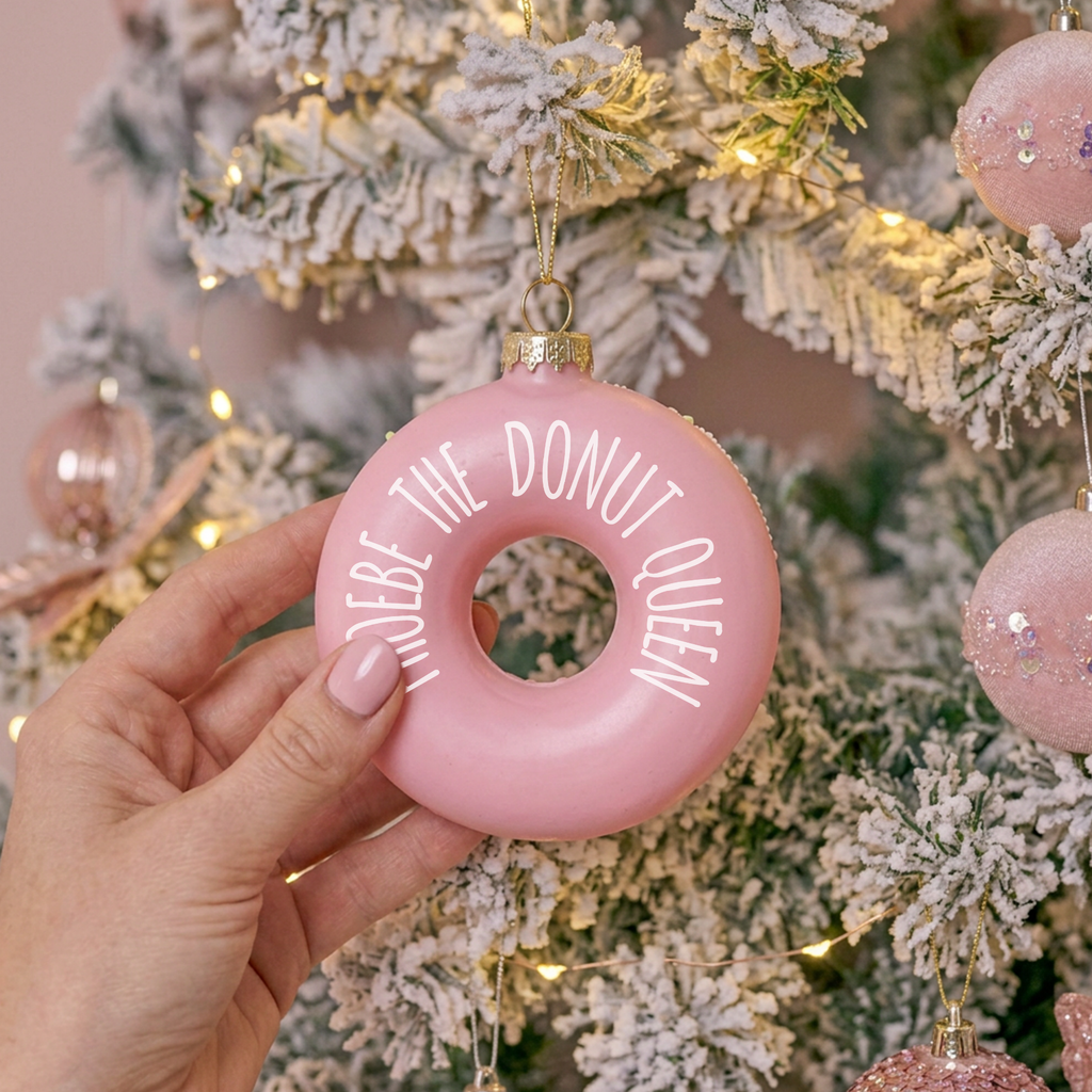 Novelty Iced Donut Christmas Bauble