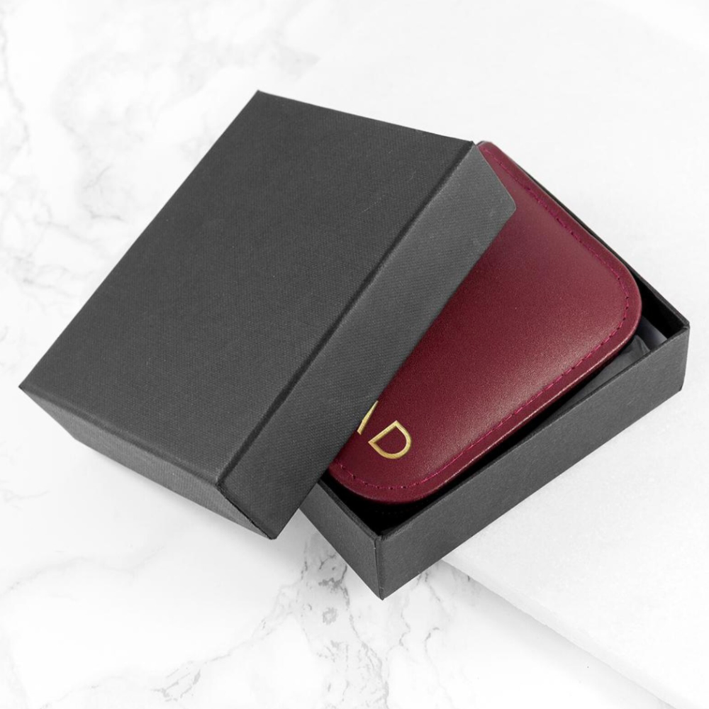 Personalised Leather Playing Card Case