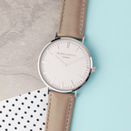 Personalised Men's Elie Beaumont Ash Leather Watch