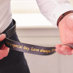 Personalised Leather Belt with Secret Message