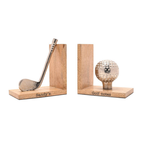 Personalised  Wooden Engraved Golf Bookends
