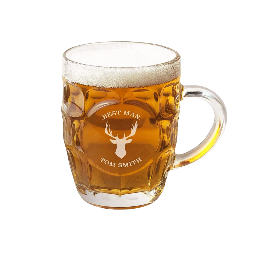 Personalised Stag Beer Glass