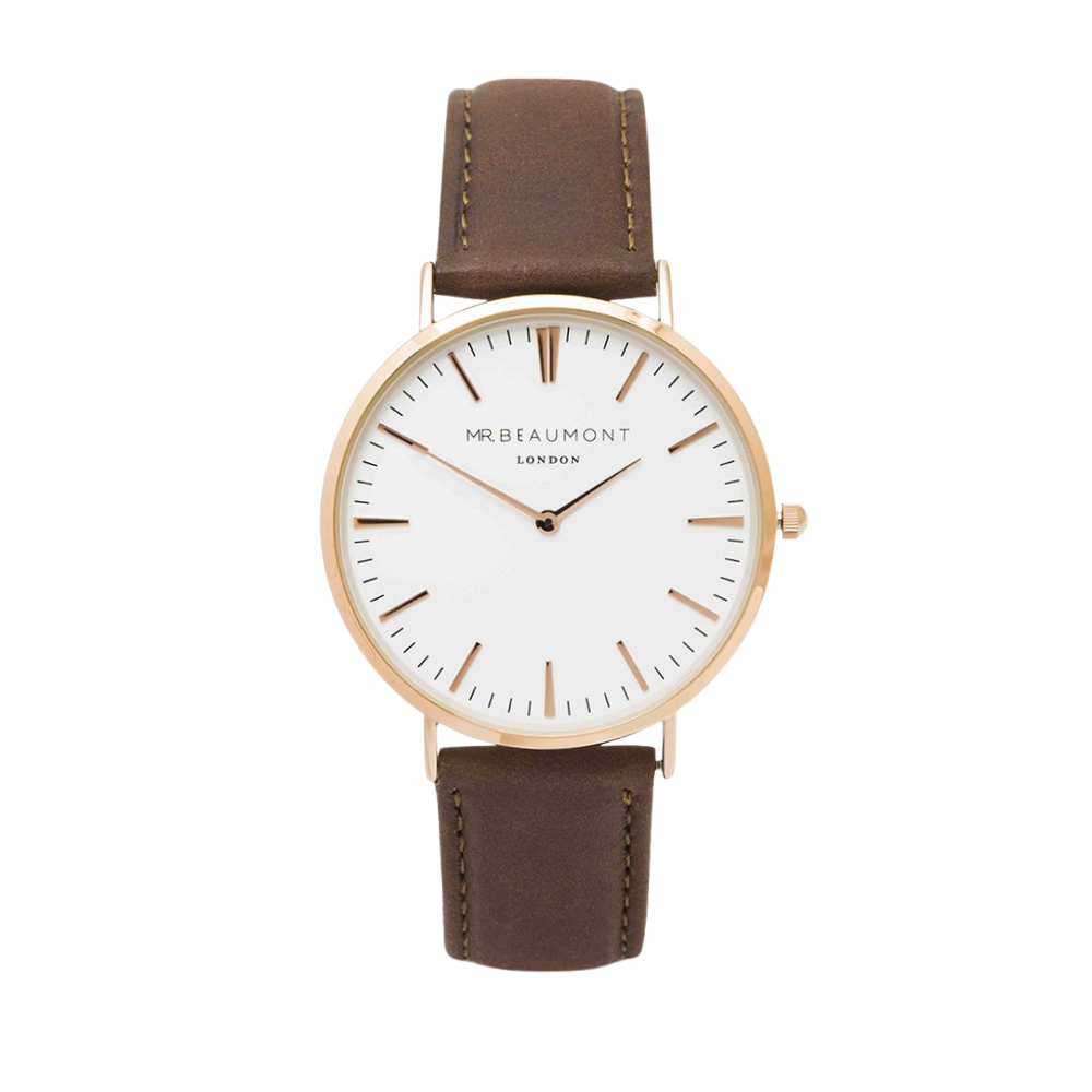 Personalised Men's Elie Beaumont Ash Leather Watch