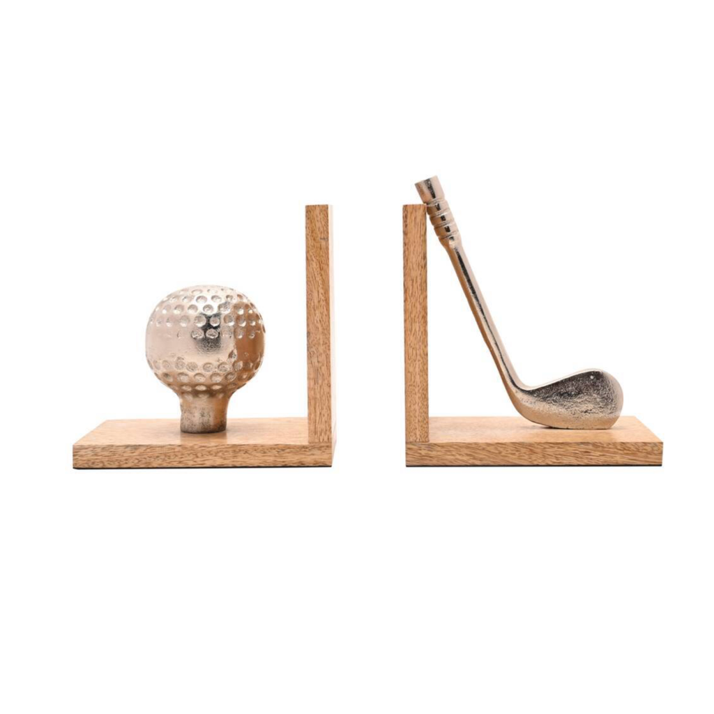 Personalised  Wooden Engraved Golf Bookends