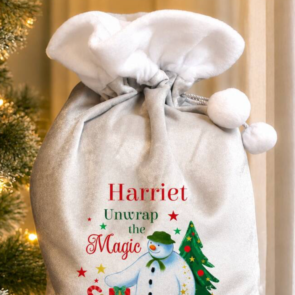 Personalised The Snowman Christmas Sack