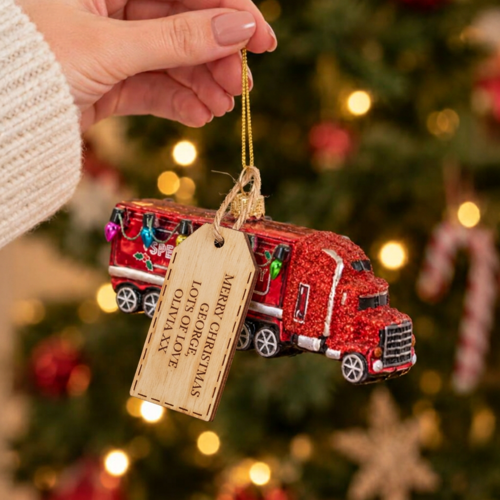 Classic Red Truck Christmas Bauble