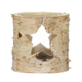 Personalised Star Birch Bark Candle Holder