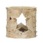 Personalised Star Birch Bark Candle Holder