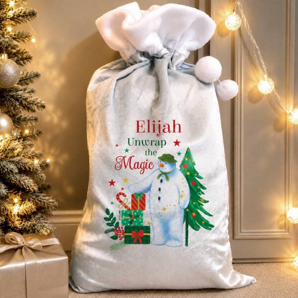 Personalised The Snowman Christmas Sack