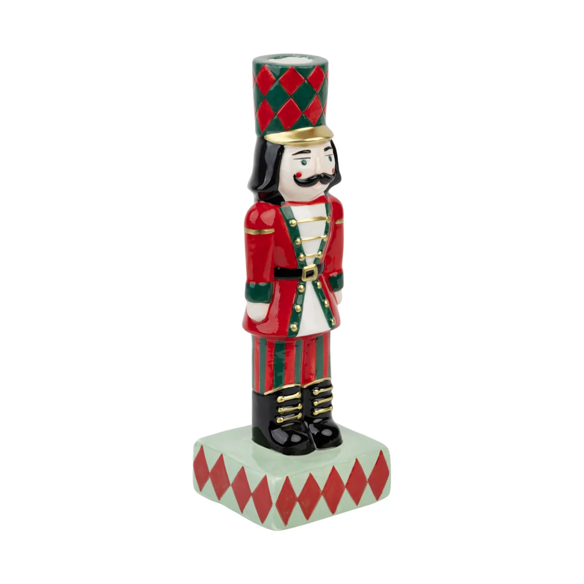 Hand Painted Nutcracker Candle Holder