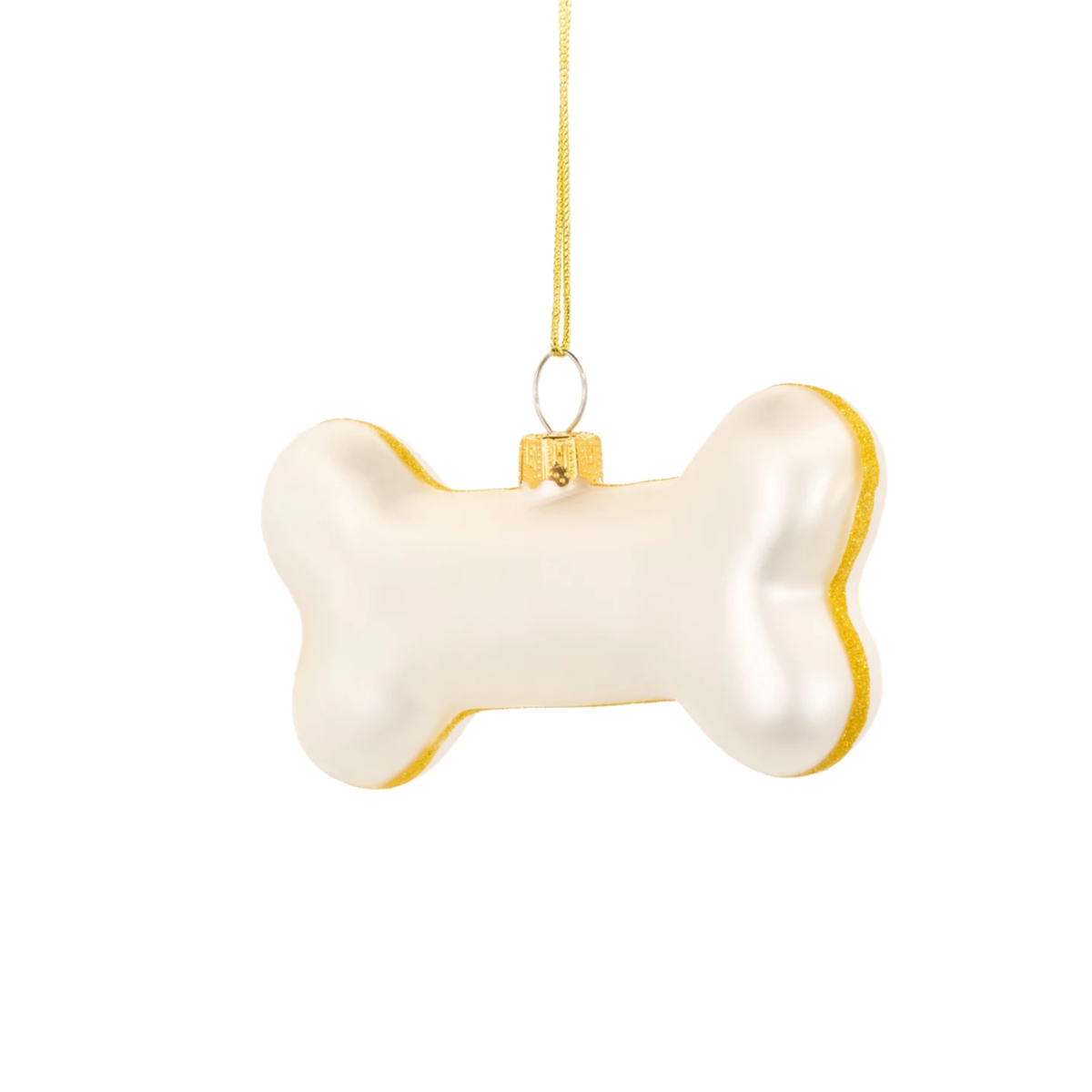 Personalised Dog Bone Glass Bauble