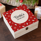 Personalised Cat Treats Christmas Box