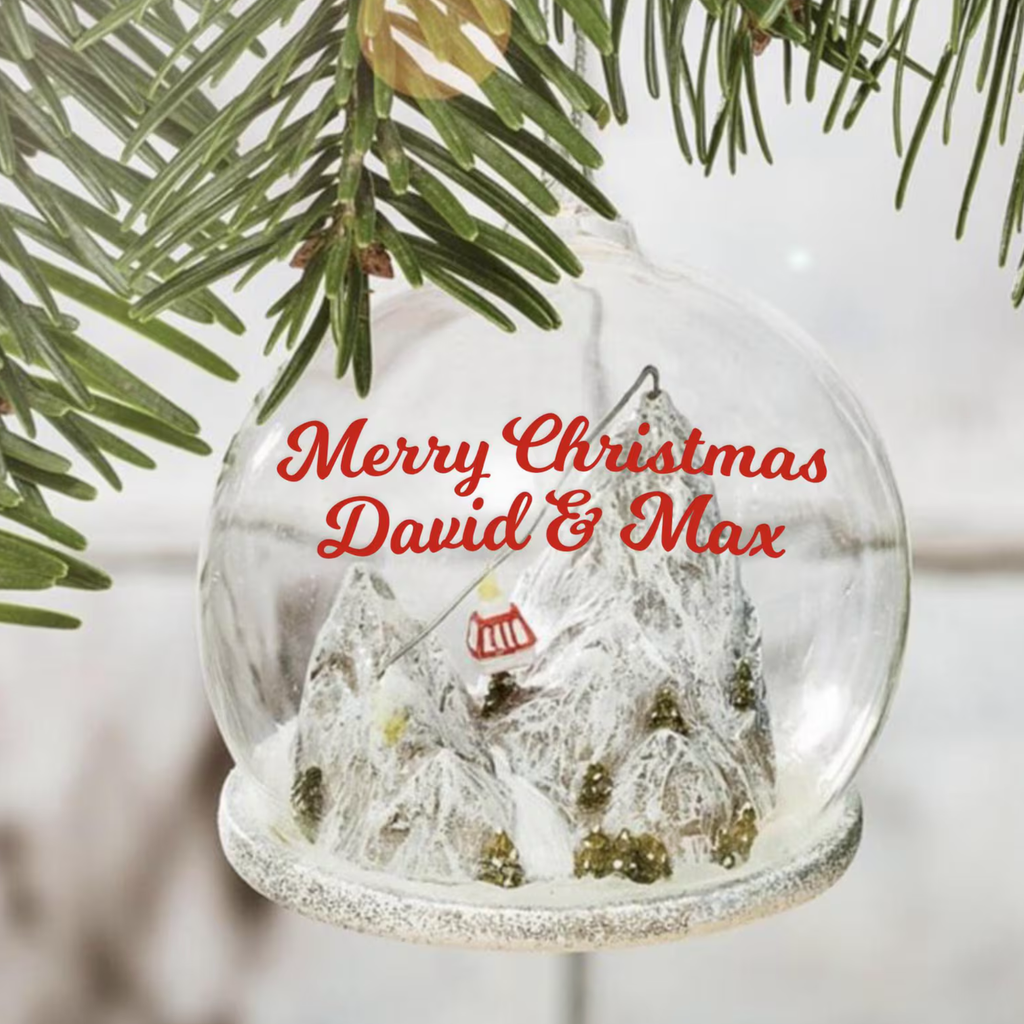 Personalised Ski Lift Christmas Bauble