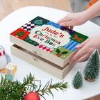 Personalised Festive Patchwork Christmas Eve Box