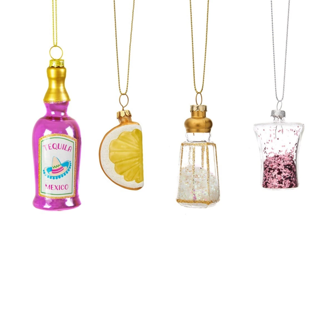 Set of 4 Personalised Tequila Baubles