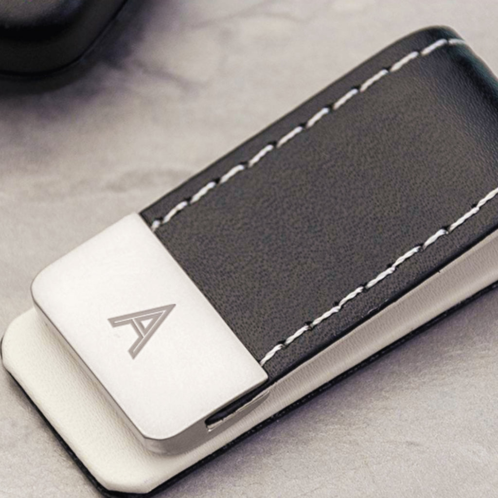 Exclusive Monogrammed Leather Money Clip