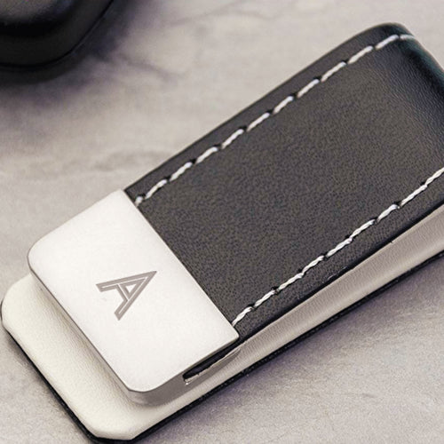 Exclusive Monogrammed Leather Money Clip