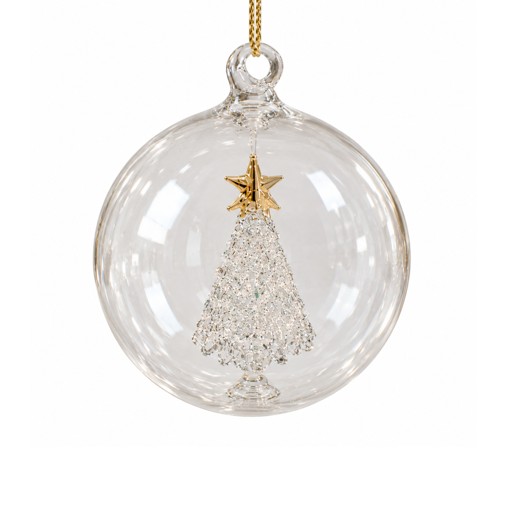 Personalised Glass Christmas Tree Bauble
