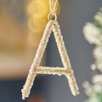Personalised Sparkly Silver Letter Decoration