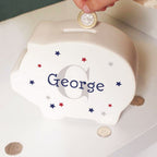 Personalised Name And Big Initial Piggy Bank