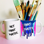 Paint Water / Not Paint Water Artist Mug Set