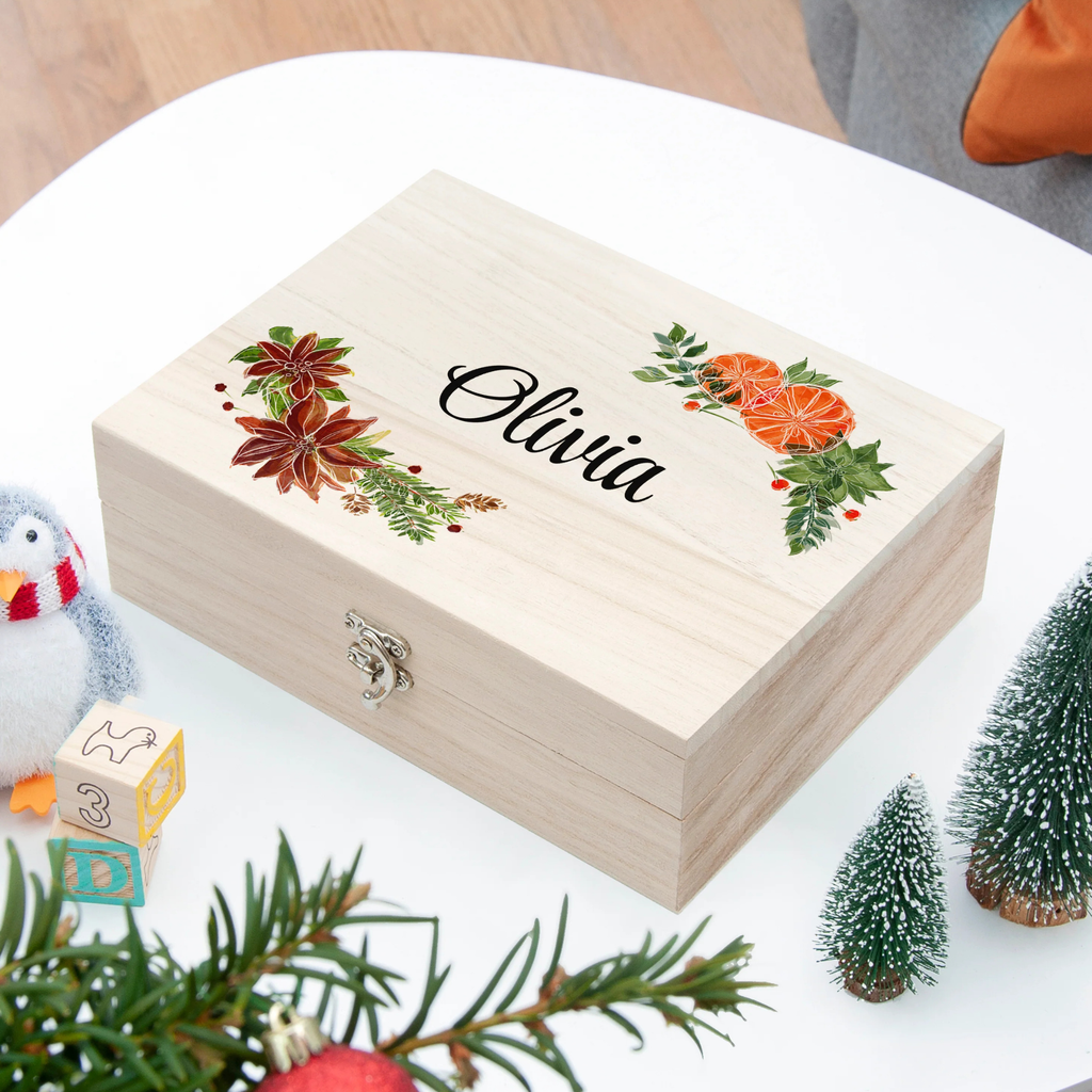 Personalised Festive Garland Christmas Eve Box