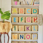 Alphabet Raffia Storage Basket