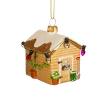 Personalised Garden Shed Glass Christmas Bauble