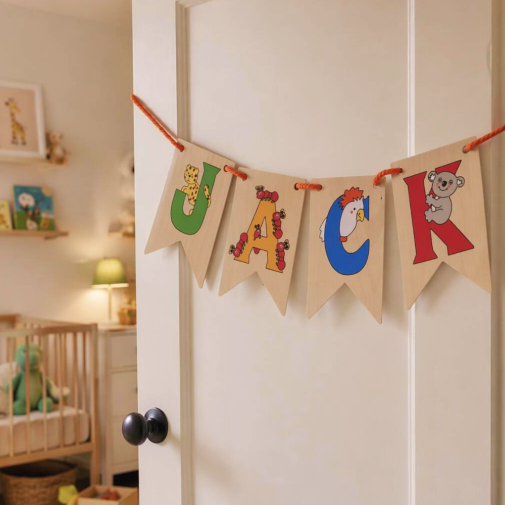 Wooden Animal Bunting Letters