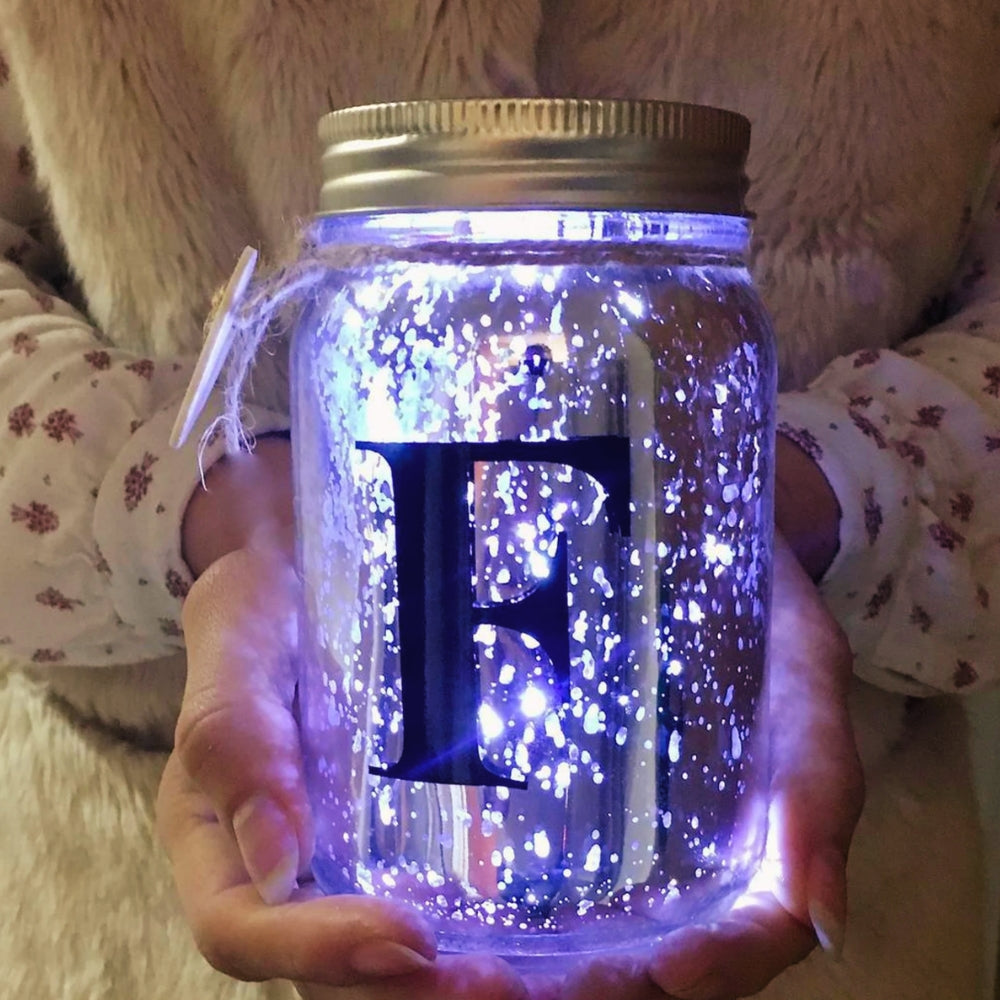 Personalised Light Up LED Monogram Jar