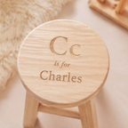 Personalised Big Letter Engraved Children's Stool