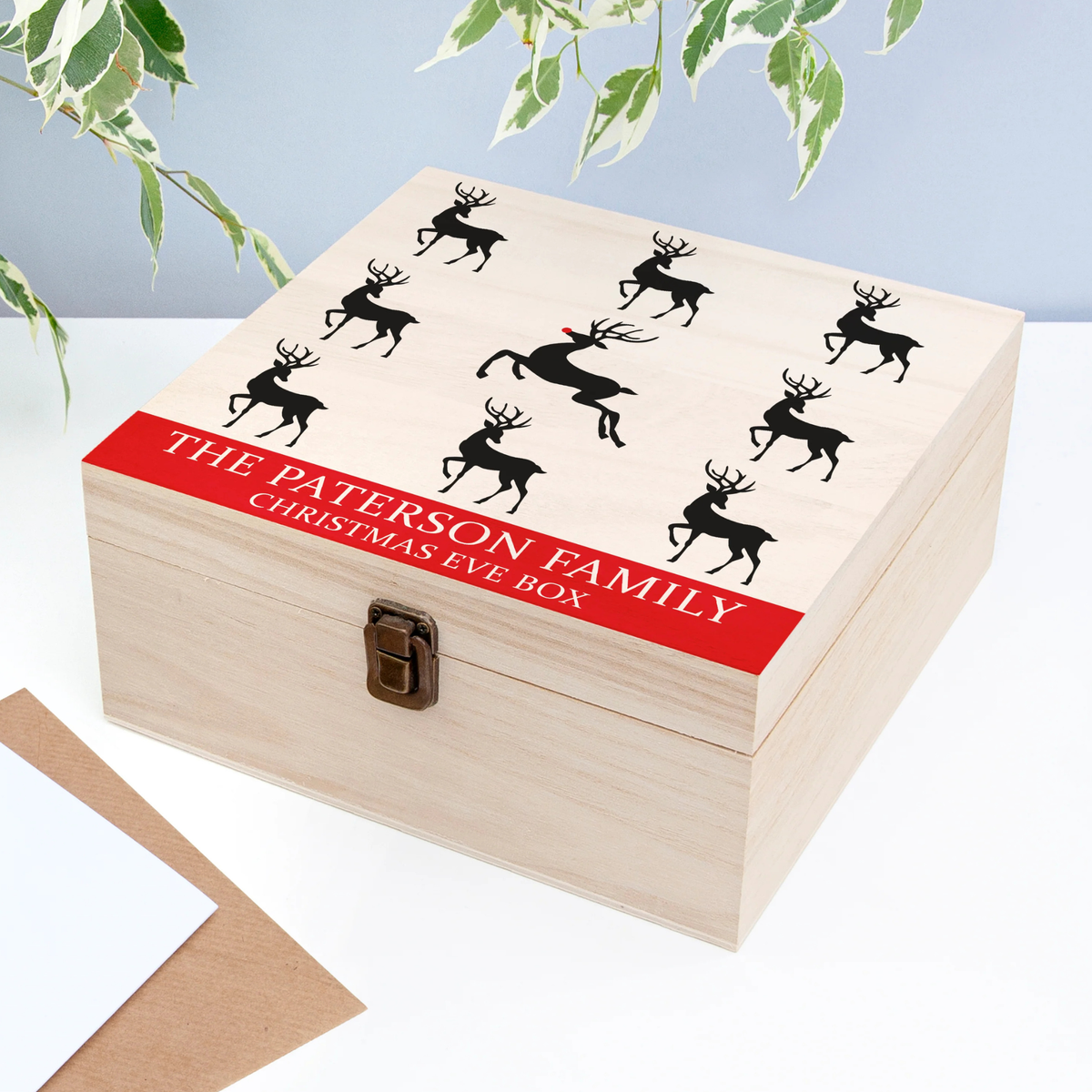 Personalised Reindeer Family Christmas Eve Box