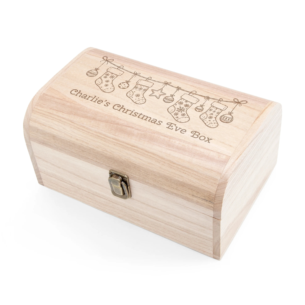 Personalised Christmas Stockings Keepsake Chest