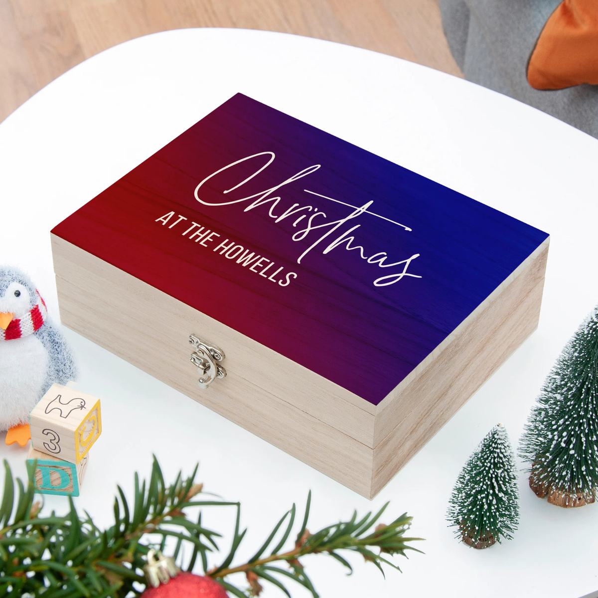 Personalised Gradient Family Christmas Eve Box