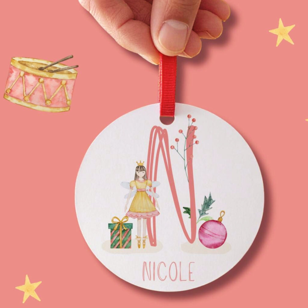Personalised Nutcracker or Sugar Plum Fairy Christmas Ornament