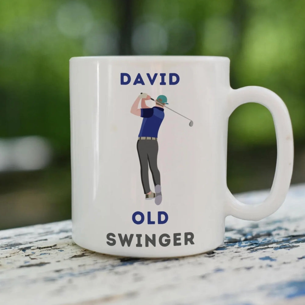 Old Swinger Golf Mug Funny Golfer Gift