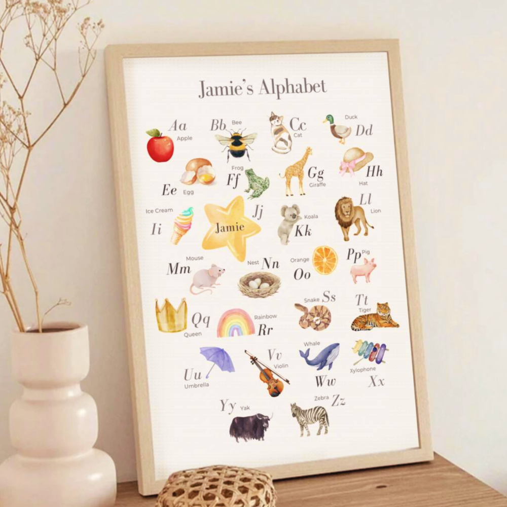 Personalised Sweet Nursery Alphabet Print